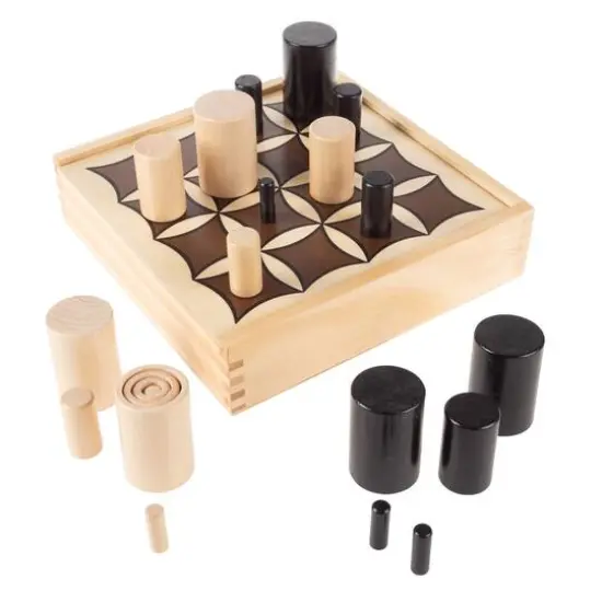 Toy Time Wooden Tabletop 3D Tic Tac Toe Board Game {1}