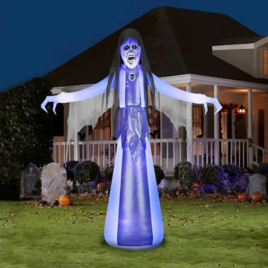 10ft. Animated Lightshow Airblown&reg; Inflatable Short Circuit Female Ghoul {3}
