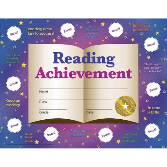 Hayes&reg; Reading Achievement Certificates and Reward Seals, 3 Packs of 30 {3}