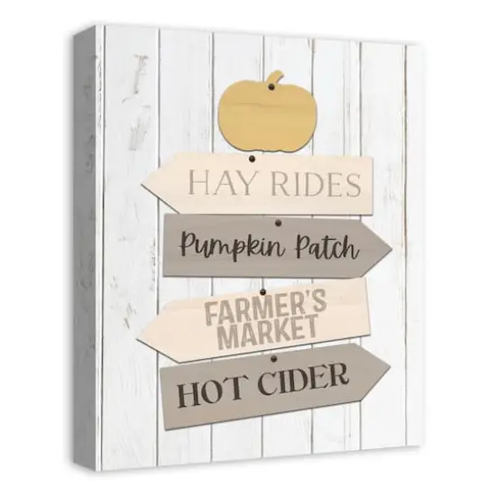 Fall Farmers Market Signs Canvas Wall Art {3}
