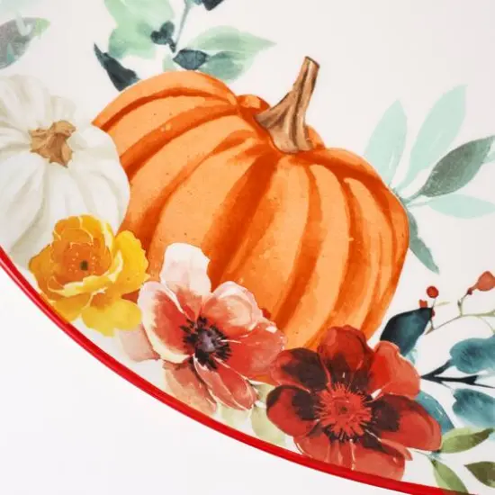 14" Pumpkin & Fall Florals Oval Platter by Ashland&reg; {3}