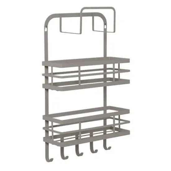 Honey Can Do Gray 3-Shelf Kitchen Wall Storage {4}