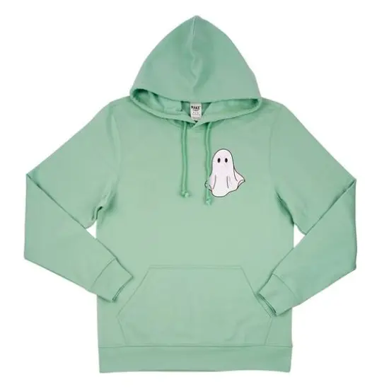 Light Green Pocket Ghost Adult Pullover Hooded Sweatshirt by Celebrate It&trade; {1}