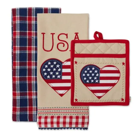 DII&reg; Americana Love Potholder Gift Set {1}