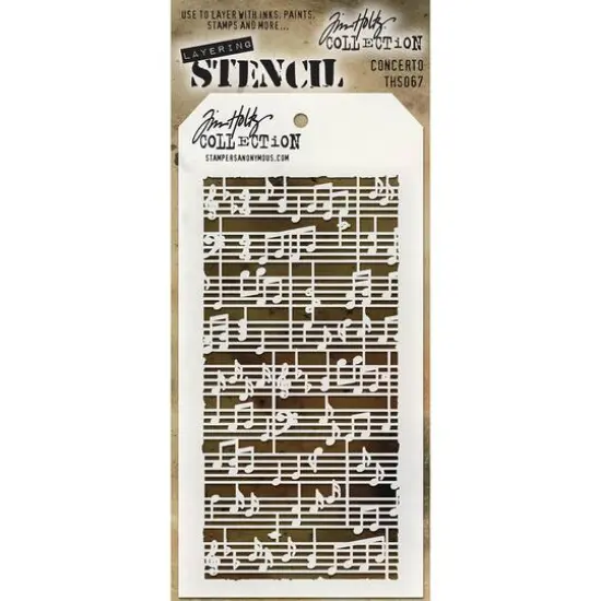 Stampers Anonymous Tim Holtz&reg; Concerto Layered Stencil, 4" x 8.5" {1}