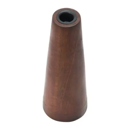 Hello Honey&reg; 8'' Walnut Cone Shaped Mango Wood Taper Candle Holder {3}