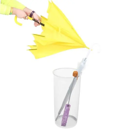 Mind Reader White Metal Mesh Umbrella Holder Basket {8}