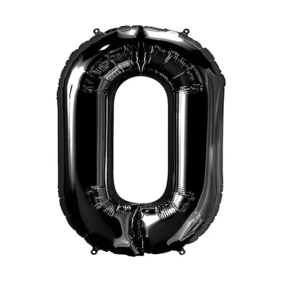 34" Black Number Foil Balloon 0 {1}