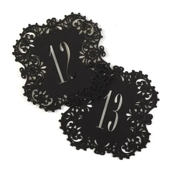 Hortense B. Hewitt Co. Numbers 11-20 Black Laser Cut Table Number Cards {1}