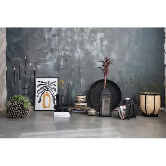 Hello Honey&reg; 12" Paulownia Wood Dessert Pedestal Tray Black {5}