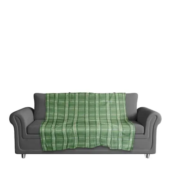 St. Patrick's Day Plaid Sherpa Fleece Blanket {4}