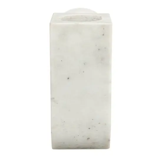 Hello Honey® 7" White Modern Marble Pillar & Taper Candle Holder Vase with Ball {3}