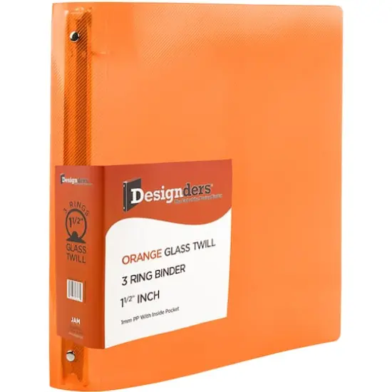 JAM Paper 1.5" Orange Plastic 3-Ring Binders, 2ct. {3}