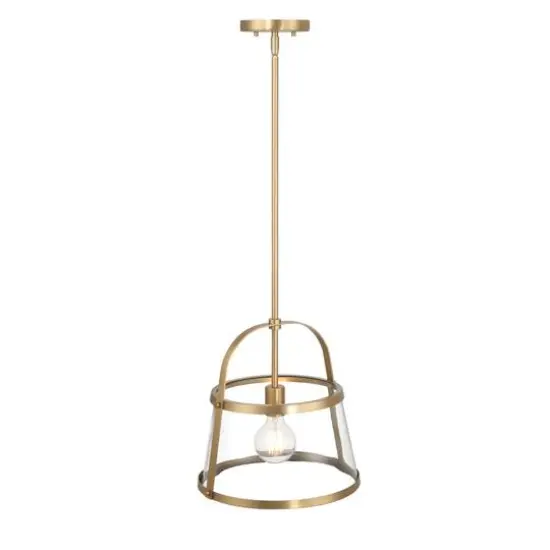 Hello Honey&reg; Fallon Gold Vintage Metal & Clear Glass Ceiling Light {9}