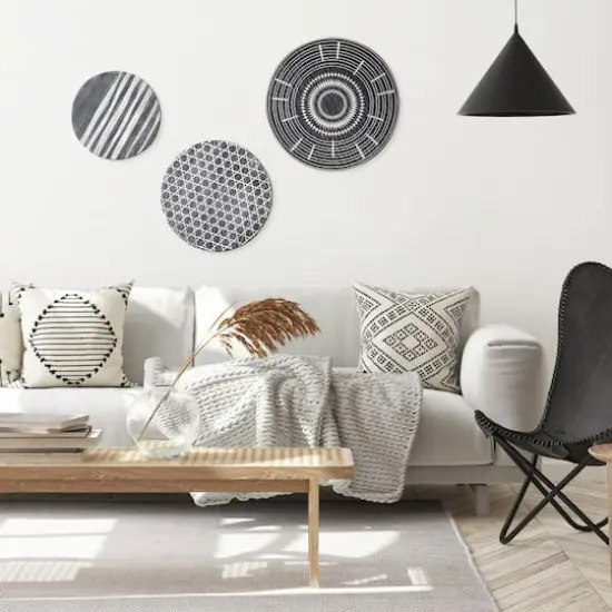 American Art Décor™ 3-Piece Dark Gray Contemporary Round 3-Piece Wall Décor Set {3}
