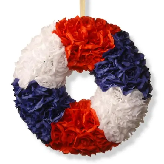 18" Patriotic Rose Wreath {1}