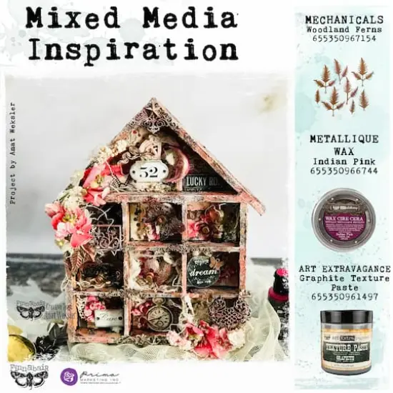 Finnabair Art Alchemy Metallique Wax, 0.68oz. Indian Pink {4}