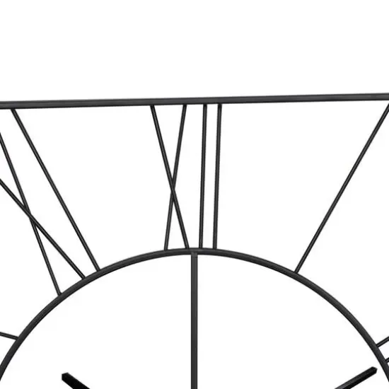 CosmoLiving by Cosmopolitan 24" Metal Square Wall Clock Black {6}