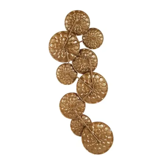 50" Gold Metal Eclectic Abstract Wall Decor {5}