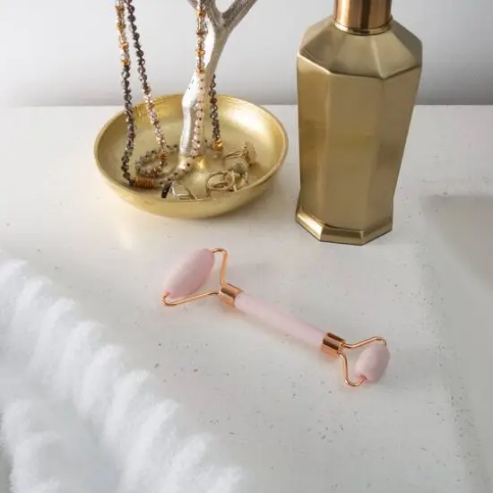 Simply Bliss Rose Quartz Dual Sides Facial Roller {4}
