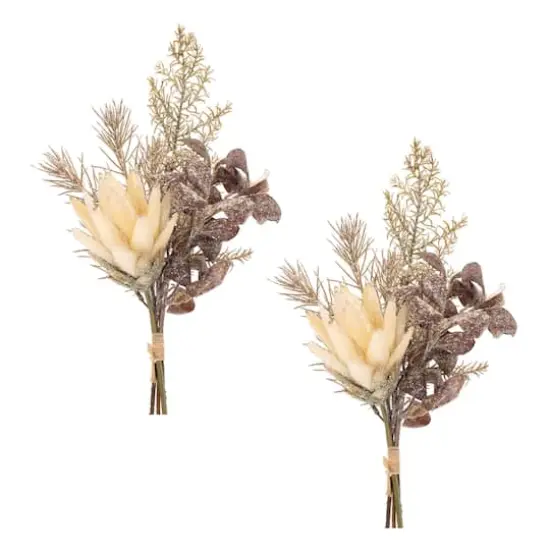 Glittered Protea & Pine Bundles, 2ct. {1}