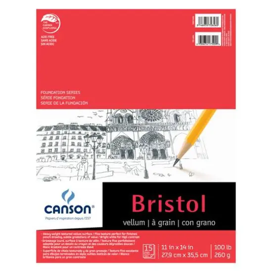 Canson&reg; Foundation Series Bristol Smooth Pad, 11" x 14"  {1}