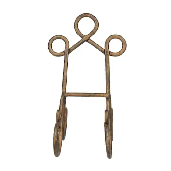 9" Brown Metal Traditional Easel {4}