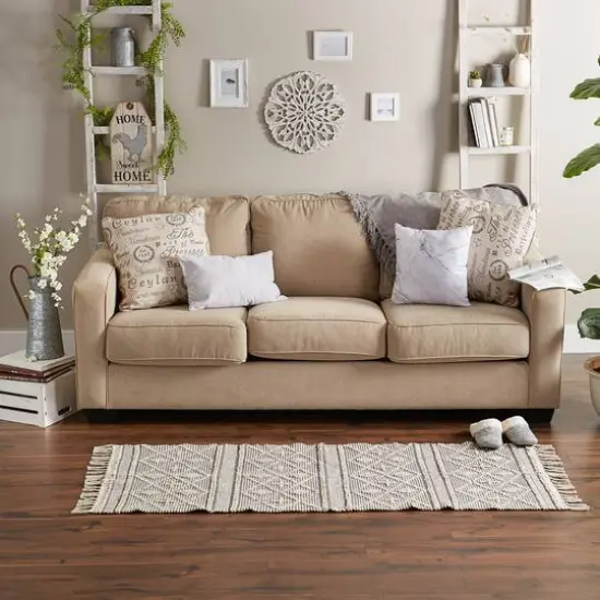 DII&reg; Diamond Textured Hand-Loomed Runner, 2ft. x 6ft. Gray {4}