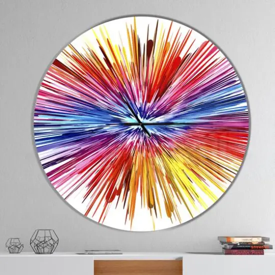 Designart 'Color Explosion Modern Wall Clock {3}