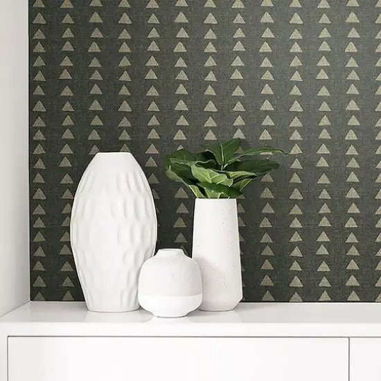 Surface Style Nomadic Triangle Peel & Stick Wallpaper Ebony {6}