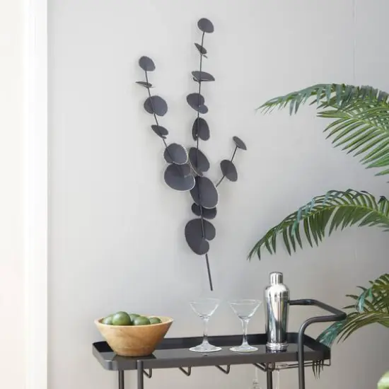 36" Black Metal Contemporary Wall D&eacute;cor {9}