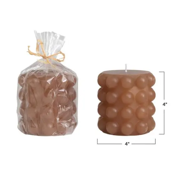 Hello Honey&reg; Unscented Hobnail Pillar Candle {3}
