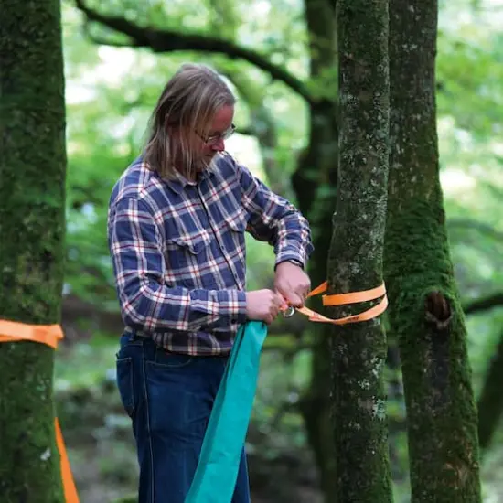 Hape Nature Fun Pocket Swing Green Kid's Portable Hammock {6}