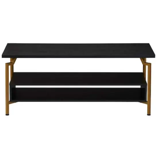 Household Essentials Crown 47" TV Stand with Storage Compartment Black {6}