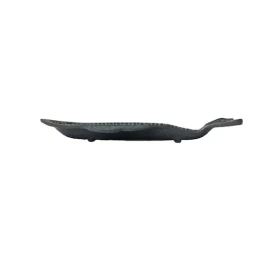 Hello Honey&reg; 14" Antique Gray Aluminum Fish-Shaped Serving Dish {6}