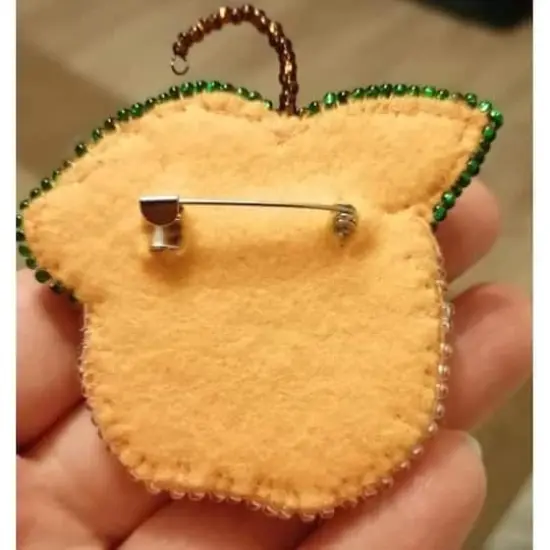 Crystal Art Beadwork Kit For Creating Broоch Apricot {8}