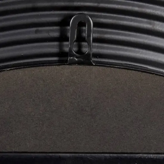 CosmoLiving by Cosmopolitan 35" Black Modern Metal Round Wall Mirror {6}