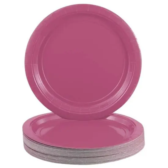 JAM Paper 9" Paper Party Plates, 50ct. Fuchsia Pink {4}