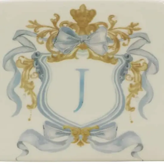 4.5" x 4" Ceramic Monogram D&eacute;cor by Ashland&reg; J {5}