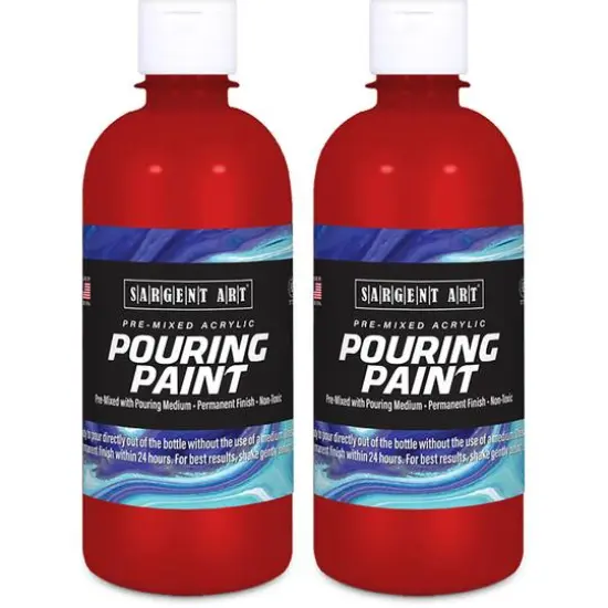 Sargent Art&reg; 2 Piece Acrylic Pouring Paint Set Rubine Red {1}