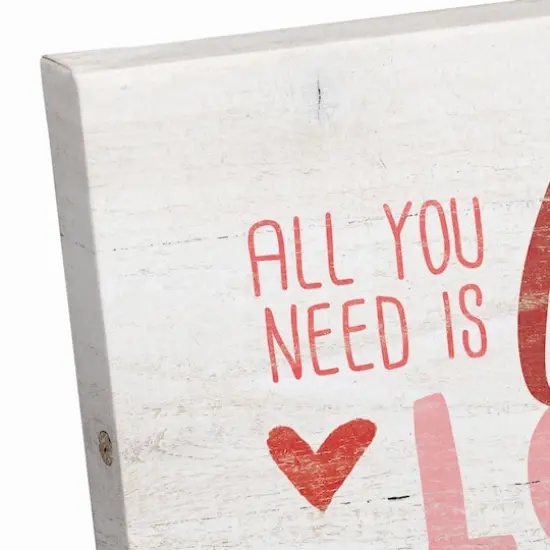 Love Type Distressed 12" x 12" Canvas Wall Art {4}