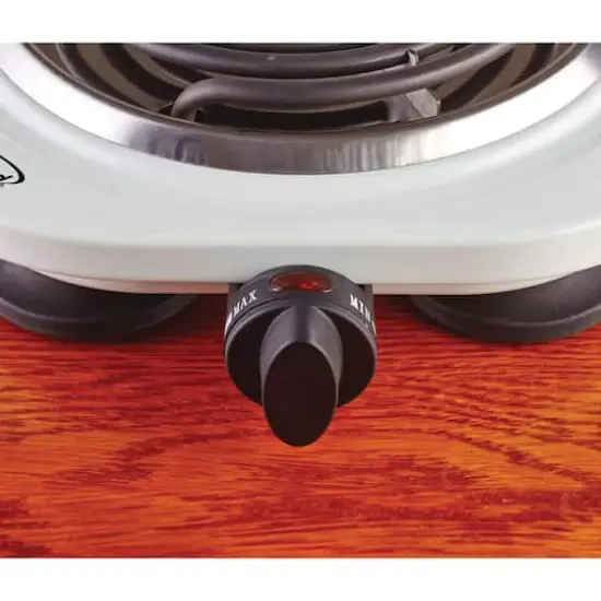 Brentwood White 1000W Double Electric Burner {4}