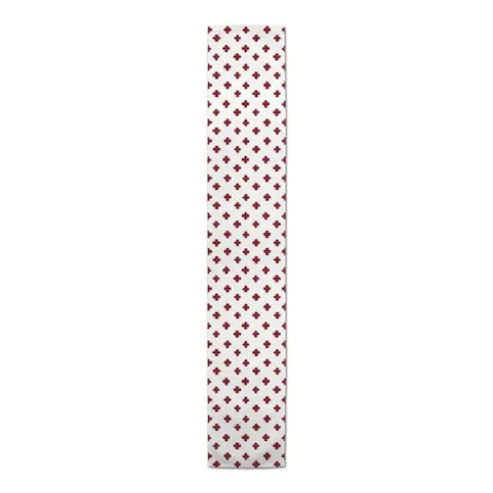 Crosses Indoor/Outdoor Table Runner Red {1}
