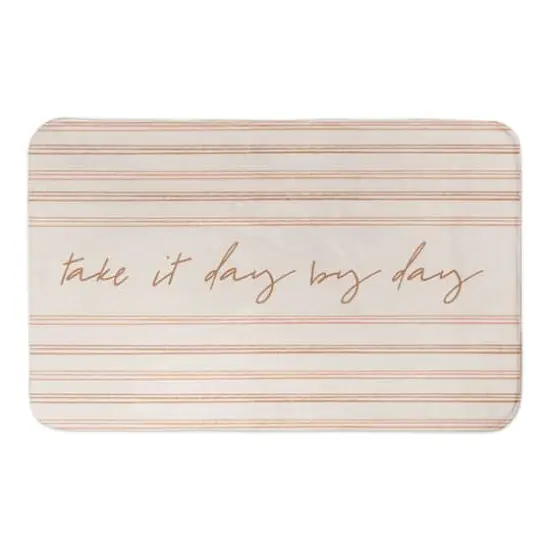 Rust Loose Lines 34" x 21" Bath Mat {1}