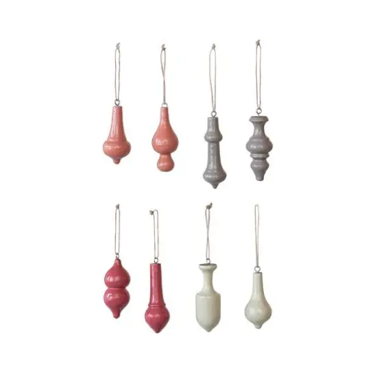 Hello Honey&reg; Multicolor Enameled Mango Wood Finial Ornament Set {1}