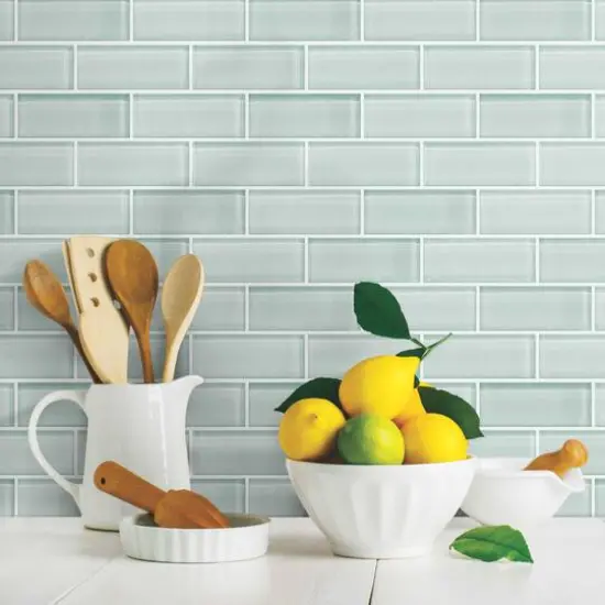 RoomMates Aqua Seaglass Subway Peel & Stick Sticktile {6}