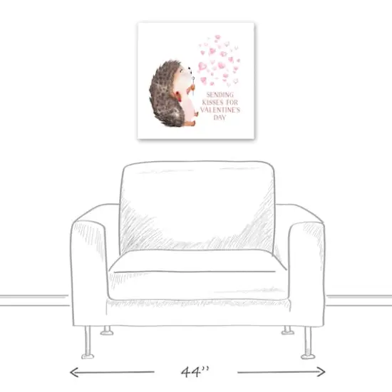 Hedgehog Heart Bubbles Canvas Wall Art {7}