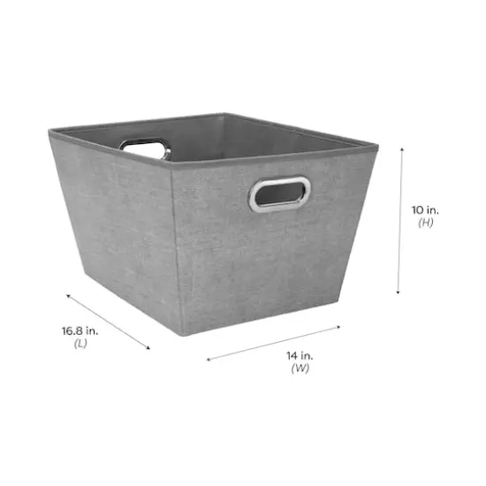 Simplify Large Heather Gray Grommet Storage Bin {4}