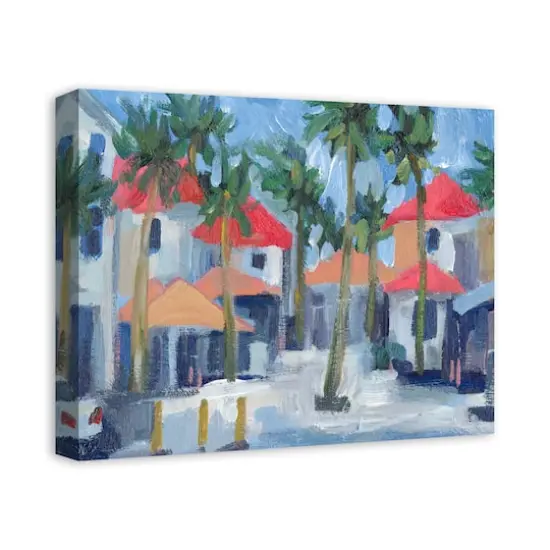 Beach Town 20" x 16" Canvas Wall Art {3}