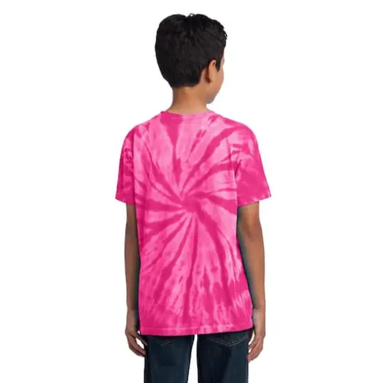 Port & Company&reg; Youth Tie-Dye T-Shirt Pink {6}